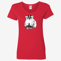 Ladies' Heavy Cotton™ V-Neck T-Shirt Thumbnail