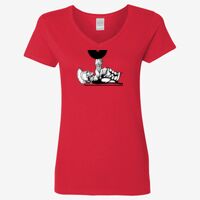 Ladies' Heavy Cotton™ V-Neck T-Shirt Thumbnail