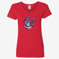 Ladies' Heavy Cotton™ V-Neck T-Shirt Thumbnail