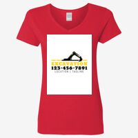 Ladies' Heavy Cotton™ V-Neck T-Shirt Thumbnail