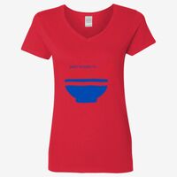 Ladies' Heavy Cotton™ V-Neck T-Shirt Thumbnail